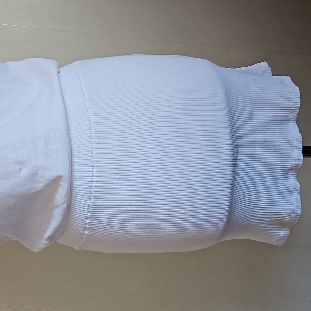 Splendid white knit cotton short seleeves blouson mini dress size medium - Picture 8 of 16